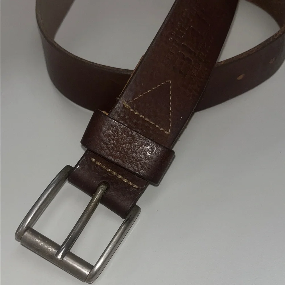 Original Structure BLUE Workwear Classic Dark Brown Leather Belt SZ 34